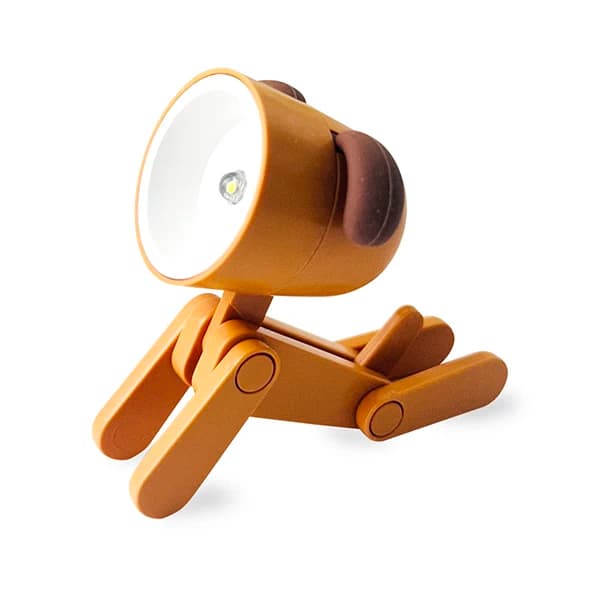 Mini Portable Desk Lamp with Random Angle Rotation & Free Bending Design Small Dog Night Light New Model Plastic Crafts