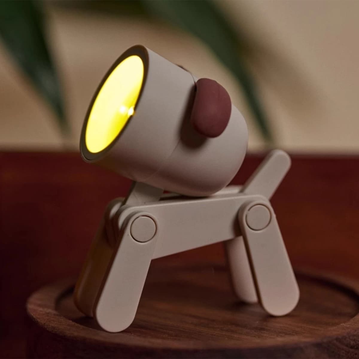 Mini Portable Desk Lamp with Random Angle Rotation & Free Bending Design Small Dog Night Light New Model Plastic Crafts