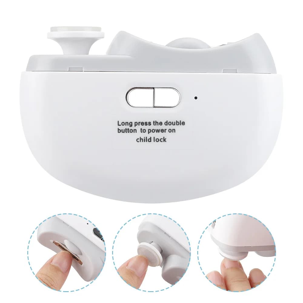 Daily Home Care Convenient 2-In-1 Electric Nail Clipper with Alloy Blade and Nano Glass File for Nail Polish Home Beauty Care